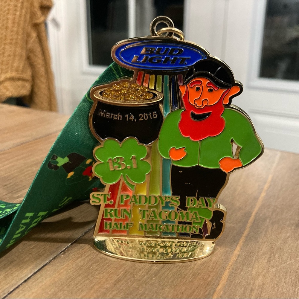 2015 St. Paddy’s Day Run Tacoma Half Marathon Medal